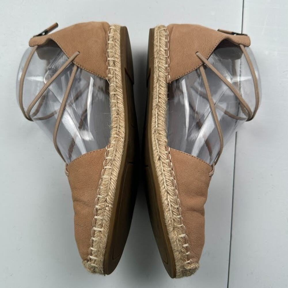 Eileen Fisher Sandals Womens 6.5 Tan Lace Espadrille Resort Quiet Luxury Boho - Picture 7 of 13